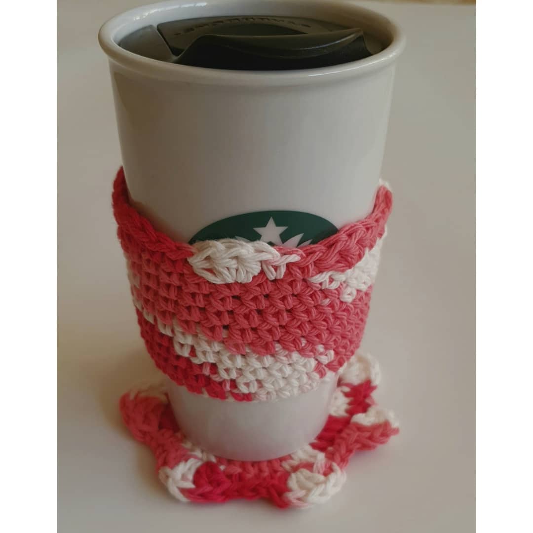 Crochet Mug Cozy And Coaster Set