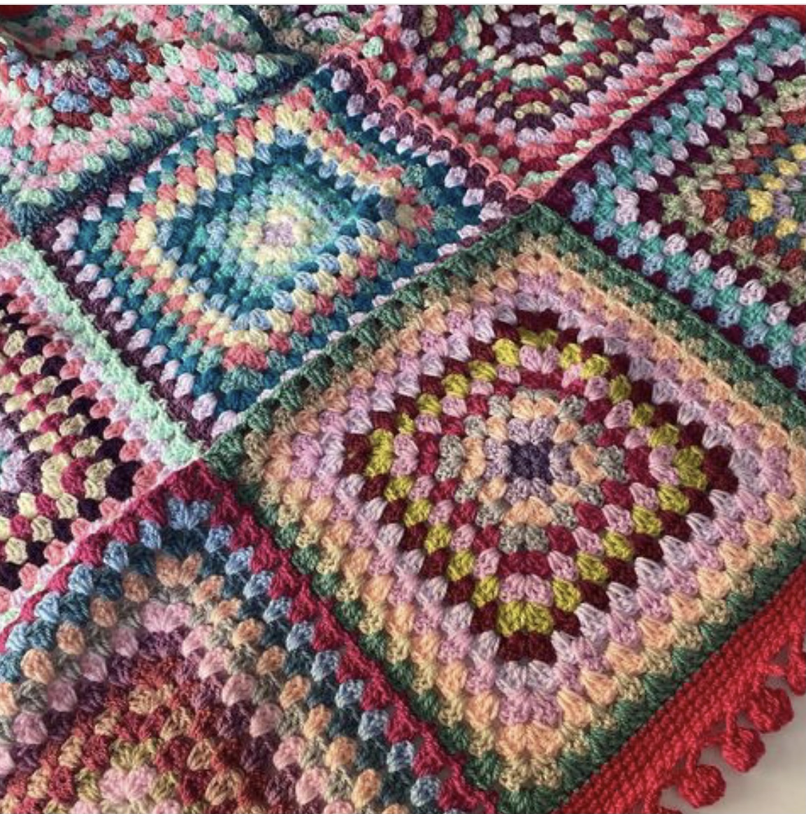 Baby blanket happy squares