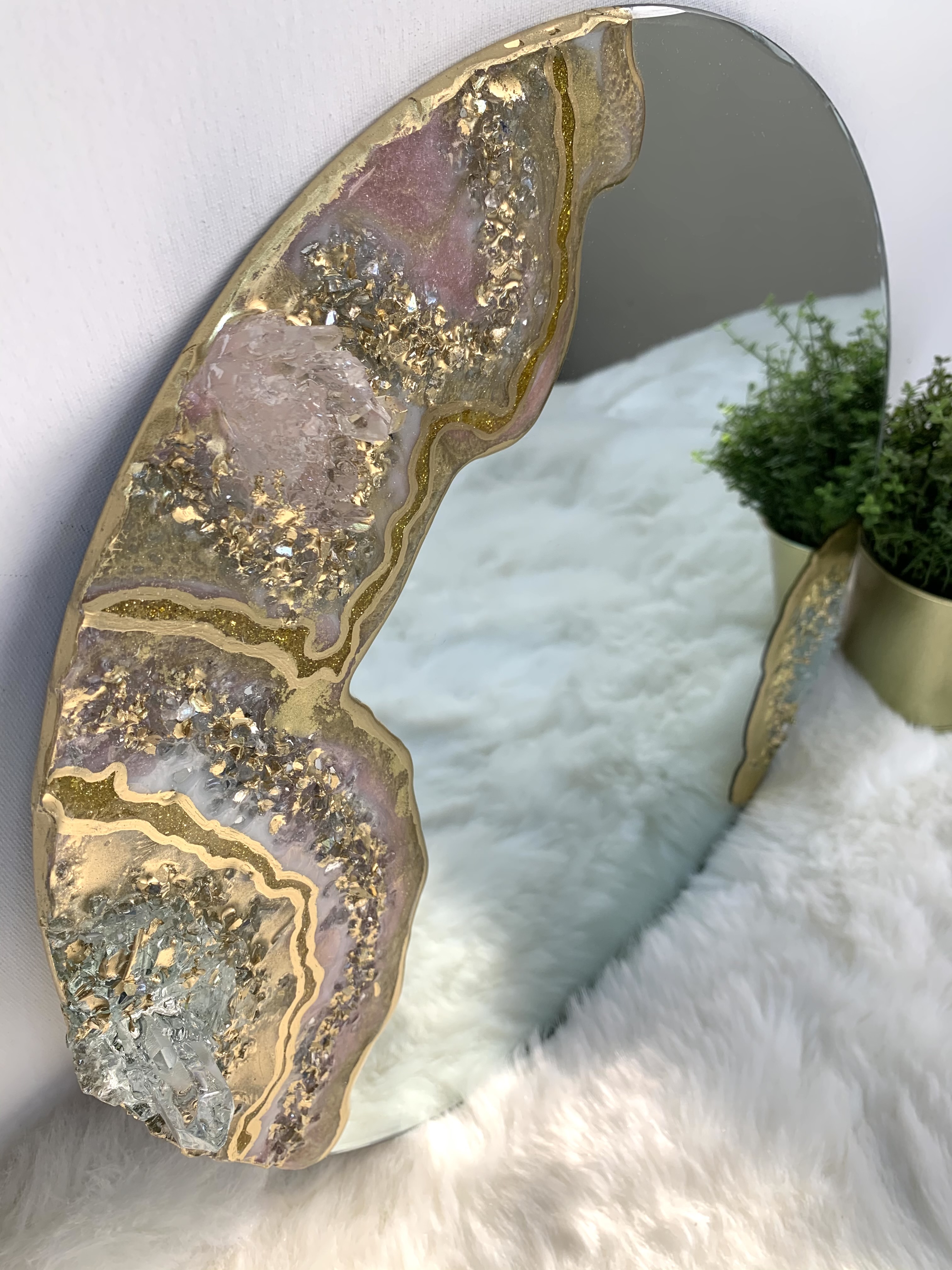 Geode Style wall Mirror