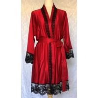 Red Satin Lounge/Night Robe