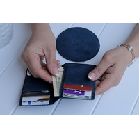 Shaheen Stormy Ocean Blue Card Holder