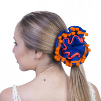 Flamenco Pom Pom Scrunchie