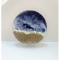 Resin art beach wall art