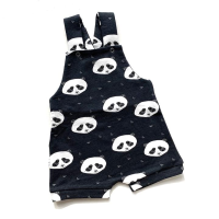 Grey Panda Dungarees