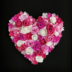 Flower Heart in a Frame