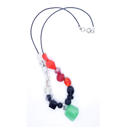 UAE National Day Flag Colors and Greenstone Necklace