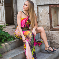 Sirena Maxi Dress with a Slit
