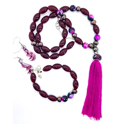 Murano Maroon Necklace