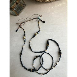 classic Black Seed Bead glasses chain