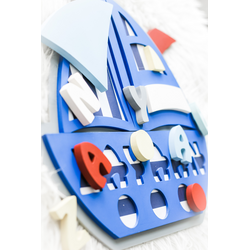 Customized Name Puzzle/Sign - Boy (Nautical Theme)
