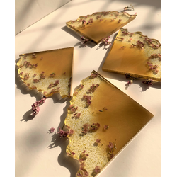 Charming Golden Coasters Set of 4