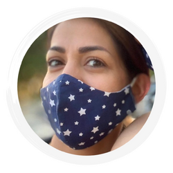 Starry Navy - 100% Cotton Washable Mask