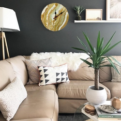 Luxurious Resin Art Wall Clock