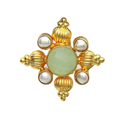 Chalcedony, Pearl Ring