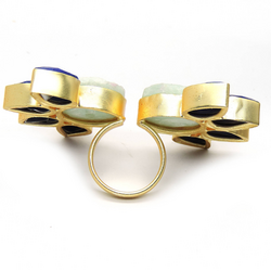 Lapis, Amazonite Ring