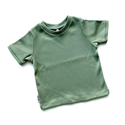 Ribbed T-shirt Olive Green