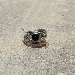 Black Onyx silver ring