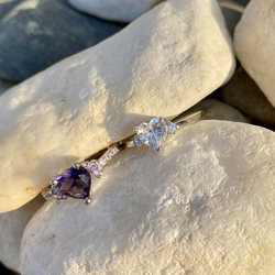 The crystal heart ring