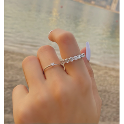 Sapphire silver ring