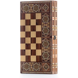 Backgammon Wood with Mosaic