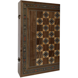 Backgammon Wood with Mosaic and Mother of Pearl