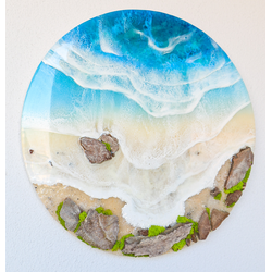 40 Cm Resin Beach Wall Art
