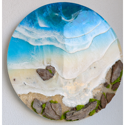 40 Cm Resin Beach Wall Art