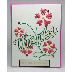 Stitched Thank You Card