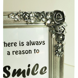 Handmade Silver Flower Frame - Home Decoration