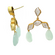 Chalcedony, Baroque Pearl Earrings