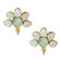 Green Fluoride, Mother of Pearl Earrings
