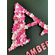 Pink Flower Letter Personalized Frame - Girls Bedroom Décor (Large)