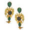 Emerald, Obsidian Earrings