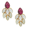 Ruby, Mother of Pearl Earrings