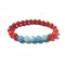 Bravus 8mm AAA Carnelian, AAA Aquamarine & 925 sterling silver spacers